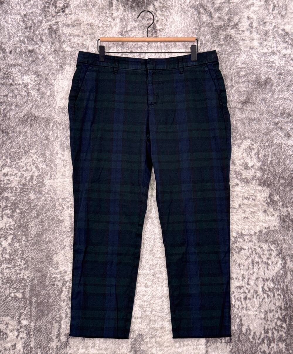 Frank & Eileen Wicklow Italian Chino Pants 12 Womens Tartan Plaid